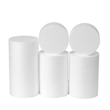 12 PCS 4x4x2 Inch Foam Circles 2 Inch Thick White Polystyrene Discs Crafts