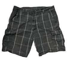 Wrangler Chino Shorts Mens W38 Black Plaid 100 Cotton Zip Fly Summer Outdoor