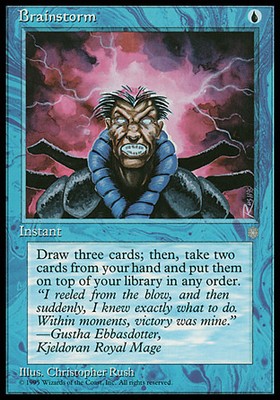 1x Brainstorm Ice Age MtG Magic Blue Common 1 x1 Cards Vintage Legacy Delver