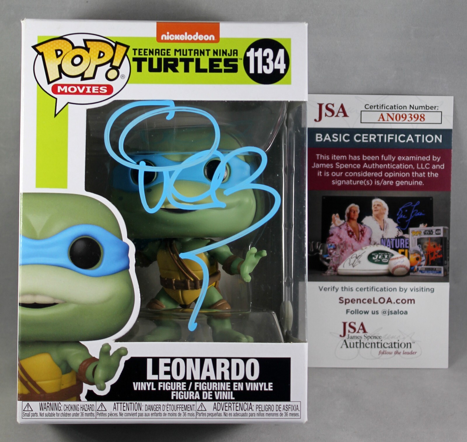 Vanilla Ice Autographed Signed Leonardo Tmnt Funko Pop Figure Mutant Ninja Turtles +JSA COA 