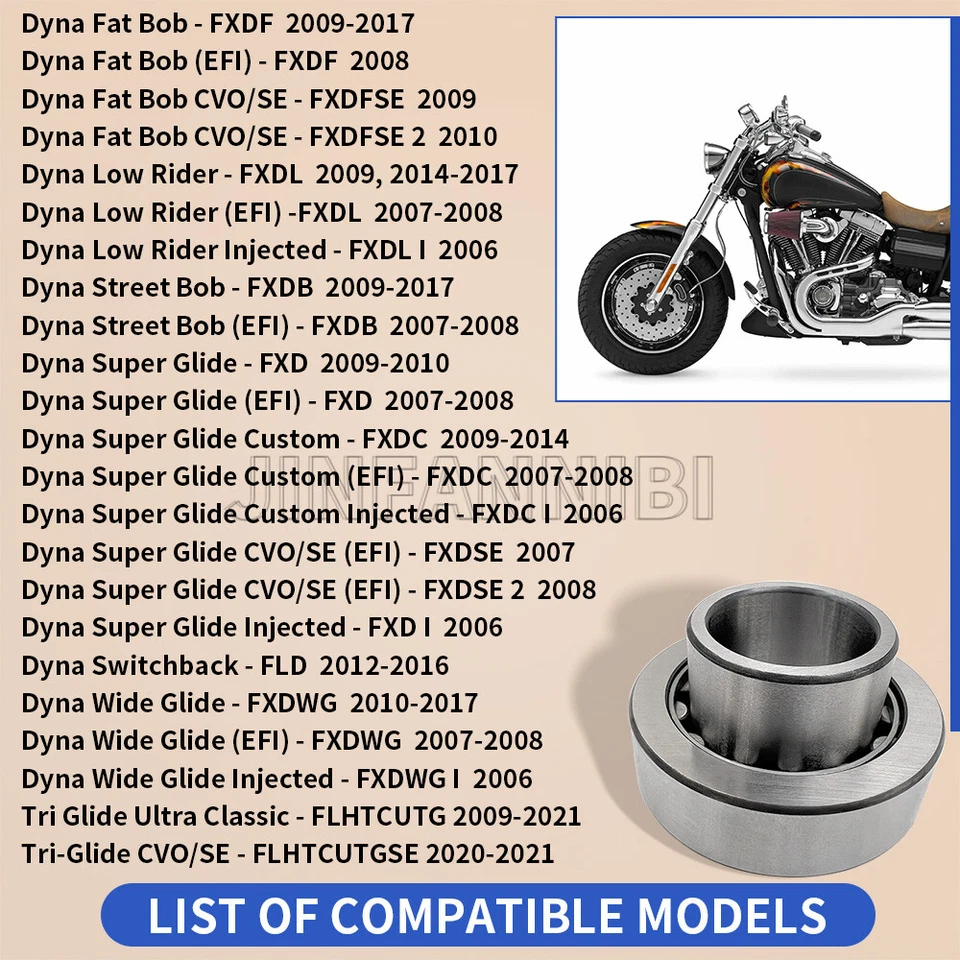 Kits de cojinetes y sellos primarios del eje principal para Harley-Davidson 2008-2020 TODOS los modelos Foto 3 de 4