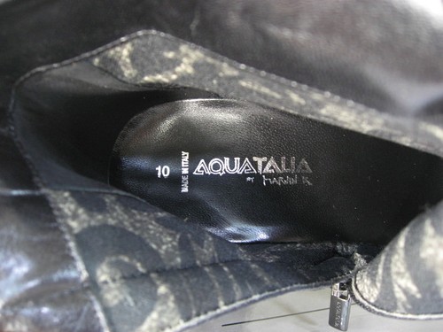 NIB Aquatalia by Marvin K Rae Weatherproof Black Suede/Leather Bootie Size US 10 - Picture 11 of 12