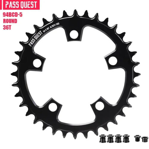 94BCD 5 Bolt Round Narrow Wide Chainring 32T-46T 10 11 12 Speed Bike Chainwheel - Picture 27 of 41