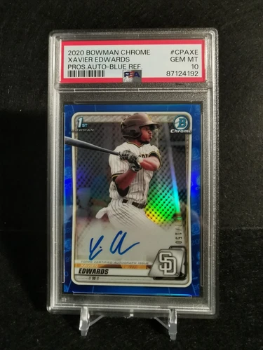 Xavier Edwards 2020 Bowman Chrome 1st Prospect Rookie RC Auto Blue /150