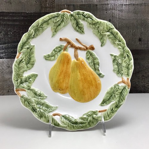 Charter Club Home ~ Summer Grove ~ Set of 2 ~ Pear & Plum Plates ~ 8.75" D ~ NWT - Picture 3 of 12