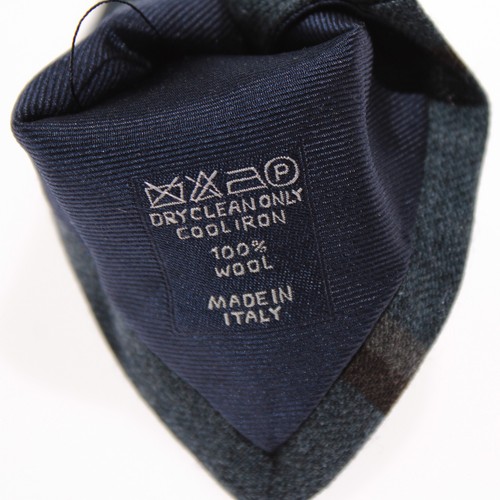 Paolo Albizzati NWT Neck Tie in Blue with Brown & Gray Stripes 100% Wool - Picture 10 of 10