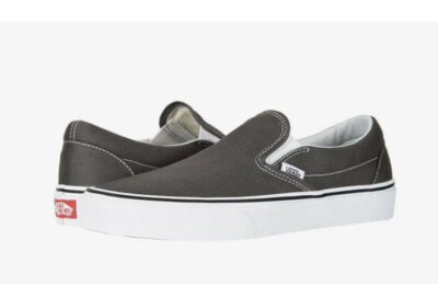 Vans Classic Canvas Slip On Charcoal Gray Skate Shoes 5.5 US  display picture 3