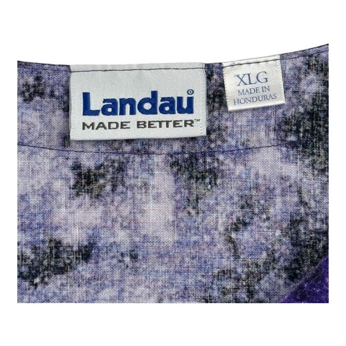 Landau Size XL Scrub Top Purple With Sparkles Fairies Pumpkins X Large - Picture 6 of 6