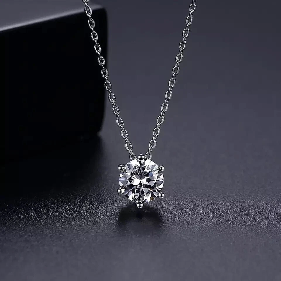 Floating cubic store zirconia necklace
