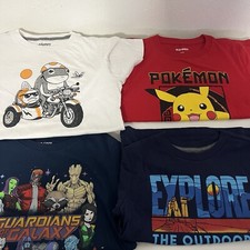 Old Navy Boys Bundle of 4 T-Shirts Small 6-7 Pok mon,Guardians of Galaxy Etc