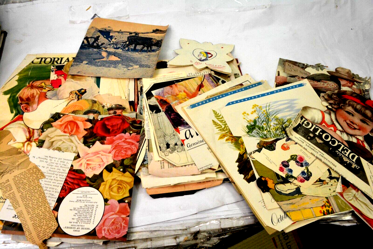Turn of the Century Scrap Book Trimmings 187 Pieces 1910-20s
