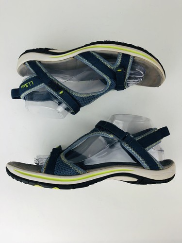 LL Bean Mujer 8 Sandalias Maine Boothbay 293476 Correa Ajustable Azul Gris - Imagen 5 de 12