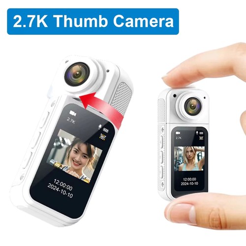 2.7K Thumb Action Camera with Magnetic Lanyard, WiFi Camera Wearable Pocket Cam - Picture 2 of 34