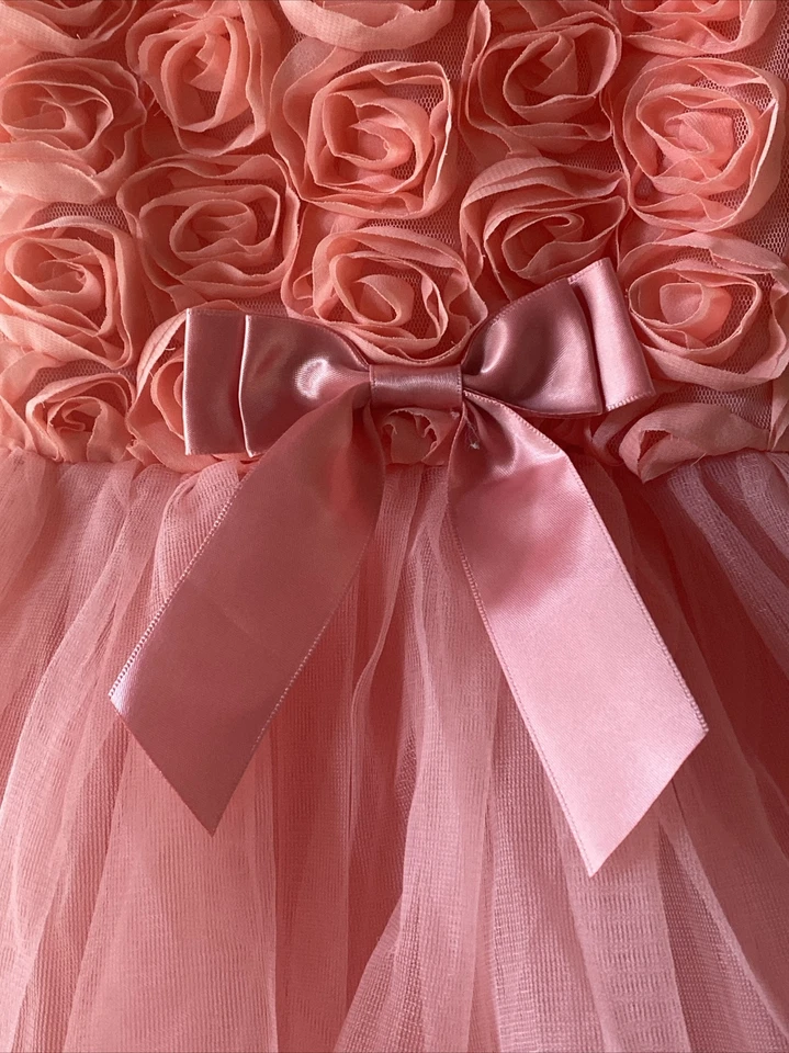 Vestido Popatu Bebé Niña Rosa Tul Tutú Vestido de Baile 2t-3t XS Foto 2 de 4