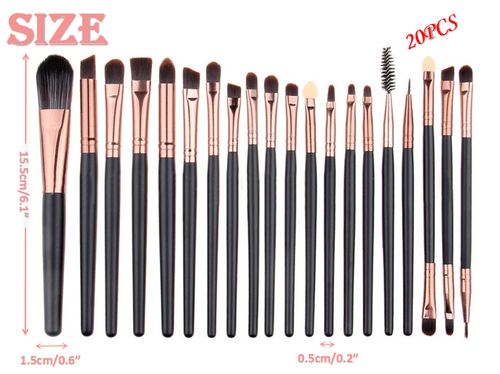 20pcs Makeup BRUSHES Kit Set Powder Foundation Eyeshadow Eyeliner Lip Brush NEW - Picture 6 of 12