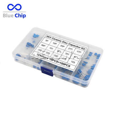 150pcs 15Values*10pcs 3KV High Voltage Ceramic Capacitor Kit with Box