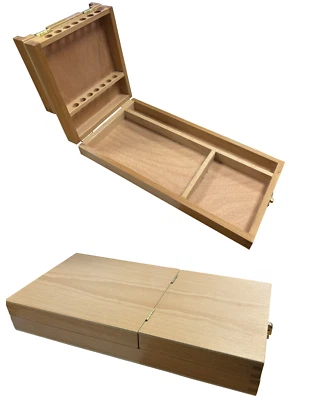 QUICKDRAW Künstler Malpinsel, Zeichenstifte & Werkzeuge Holz Aufbewahrungsbox Klappöffnung HX31