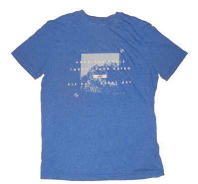 American Eagle Blue T-shirt Twenty Four Seven All Day Every Day Men's Size XS