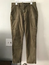 BANANA REPUBLIC Sloan Utility Heritage Olive Green Mid Rise Cargo Chino Size 2