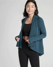 Athleta Nirvana Wear Two Ways Wrap, Dark Vista Teal SIZE Small 416969 T0727