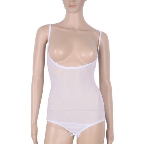 Women Belly Dance Body Stocking Sleeveless Stretch Mesh Sling Leotard Bodysuit - Picture 11 of 22