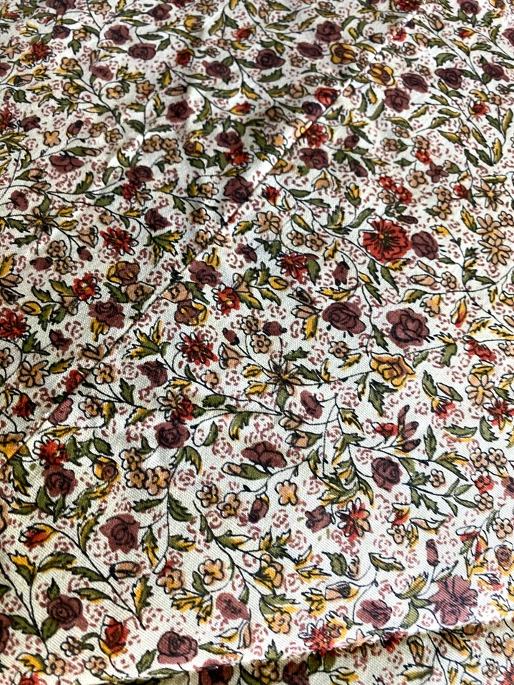 DE COLECCIÓN AÑOS 80 JC PENNY MARRÓN FLORAL CON VOLANTE DE ENCAJE ABUELA NÚCLEO EDREDÓN TALLA - REINA Foto 3 de 4