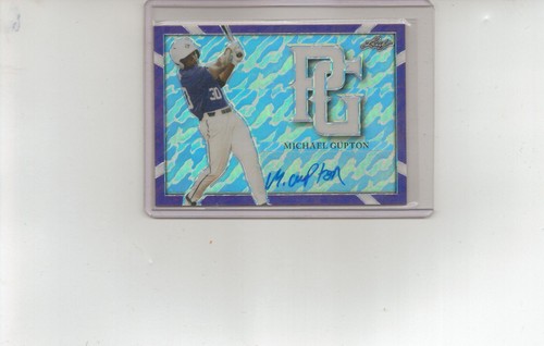Michael Gupton Autographed 2021 Leaf Metal Perfect Game Purple Marble Card #1/1