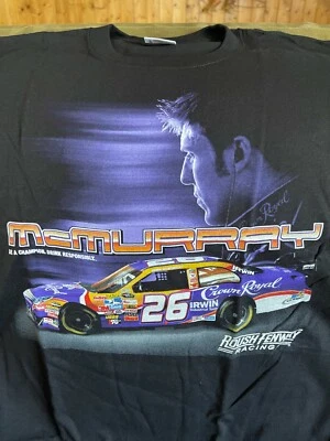 CHASE AUTHENTICS JAMIE MCMURRAY #26 CROWN ROYAL NASCAR CHASE T-SHIRT BLK NEW W/TAGS X-LARGE