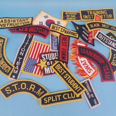 You Pick! Various Tae Kwon Do Embroidered Achievement Patches, New