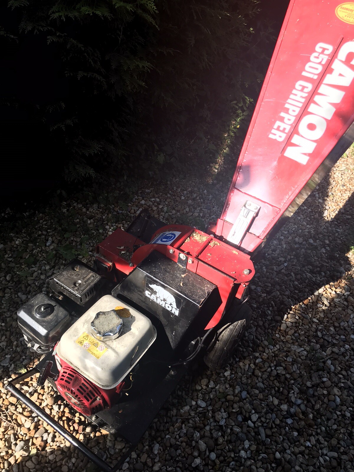 C50i 2" Gravity Fed Petrol Wood Chipper Shredder Camon Honda GX200 eBay