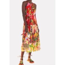 Anthropologie Farm Rio Macaw Tiered Midi Dress Size Small