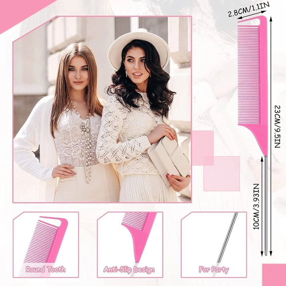 Comb for Edge Back Grooming Teasing Brush Slick Brush Set Bristle Hair Brush - Image 3 of 4