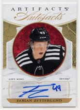 2022 2022-23 Artifacts Autofacts #AFFZ Fabian Zetterlund New Jersey Devils