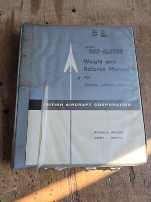 BAC ONE ELEVEN 1-11 Gewichte & Balance Handbuch für Central African Airways