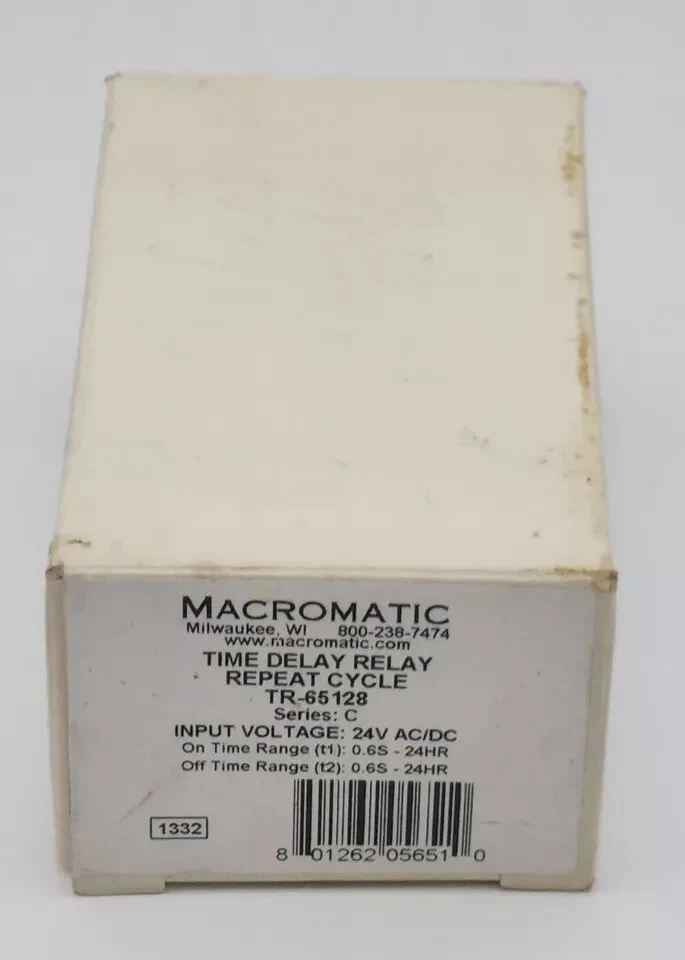 Macromatic Time Delay Relay TR-65128 Repeat Cycle 10A 240VAC - Image 2 of 3