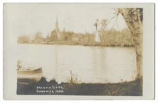 Sandwich, MA Spring Hill, Massachusetts 1907 RPPC Postcard, Shawme Lake