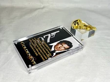 007, James Bond, Goldeneye Gold Key, Gold Plated Metal, Plaque, Item Stand