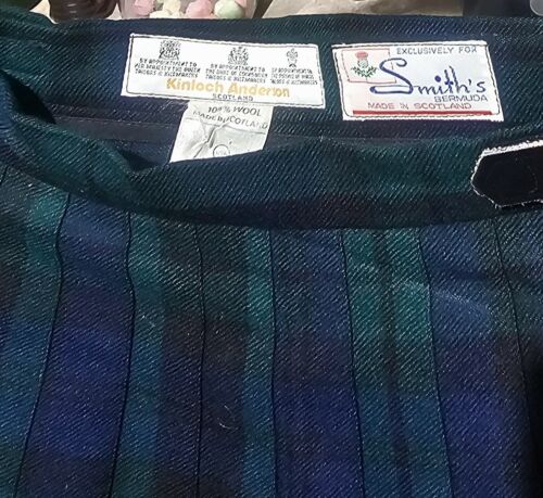 KINLOCH ANDERSON - Damen Blackwatch kariert Wolle, plissierter schottischer Kilt (10) - Bild 5 von 5