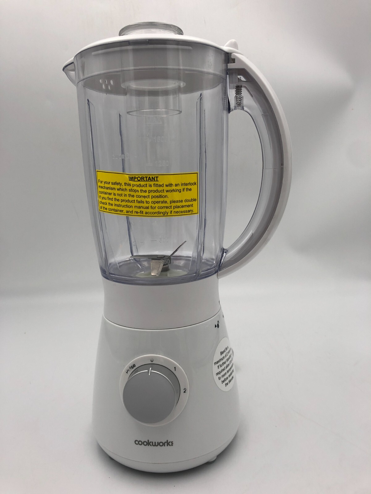 Cookworks 1.5L Plastic Jug Blender 500w Mixer Smoothie Maker TB507CF