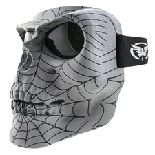 Global Vision Skull Mask Motorcycle Full Face Riding Goggles w/ Smoke Lenses