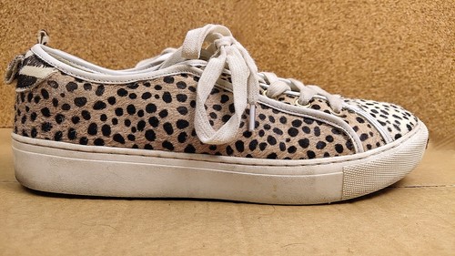 Ann Taylor Animal Print Sneakers Size 8 Natalia Leopard Haircalf Lace Up Shoes - Picture 3 of 13