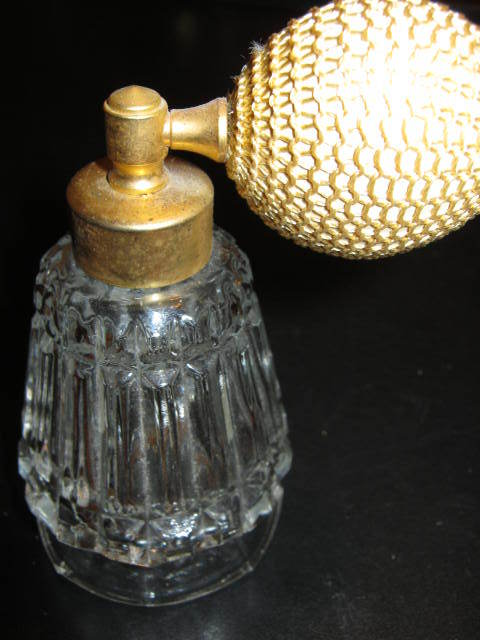 Collectible Perfume Bottle - Irice NY - Faceted Glass - Atomizer