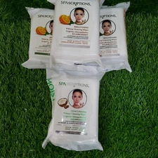 4x SpaScriptions - Makeup Removing Wipes 1-Moisturizing 3-Brightenig - 30-Ct ea