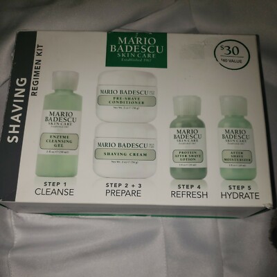 Mario Badescu Skin Care Shaving Regimen Kit 5 Step ~NIB~