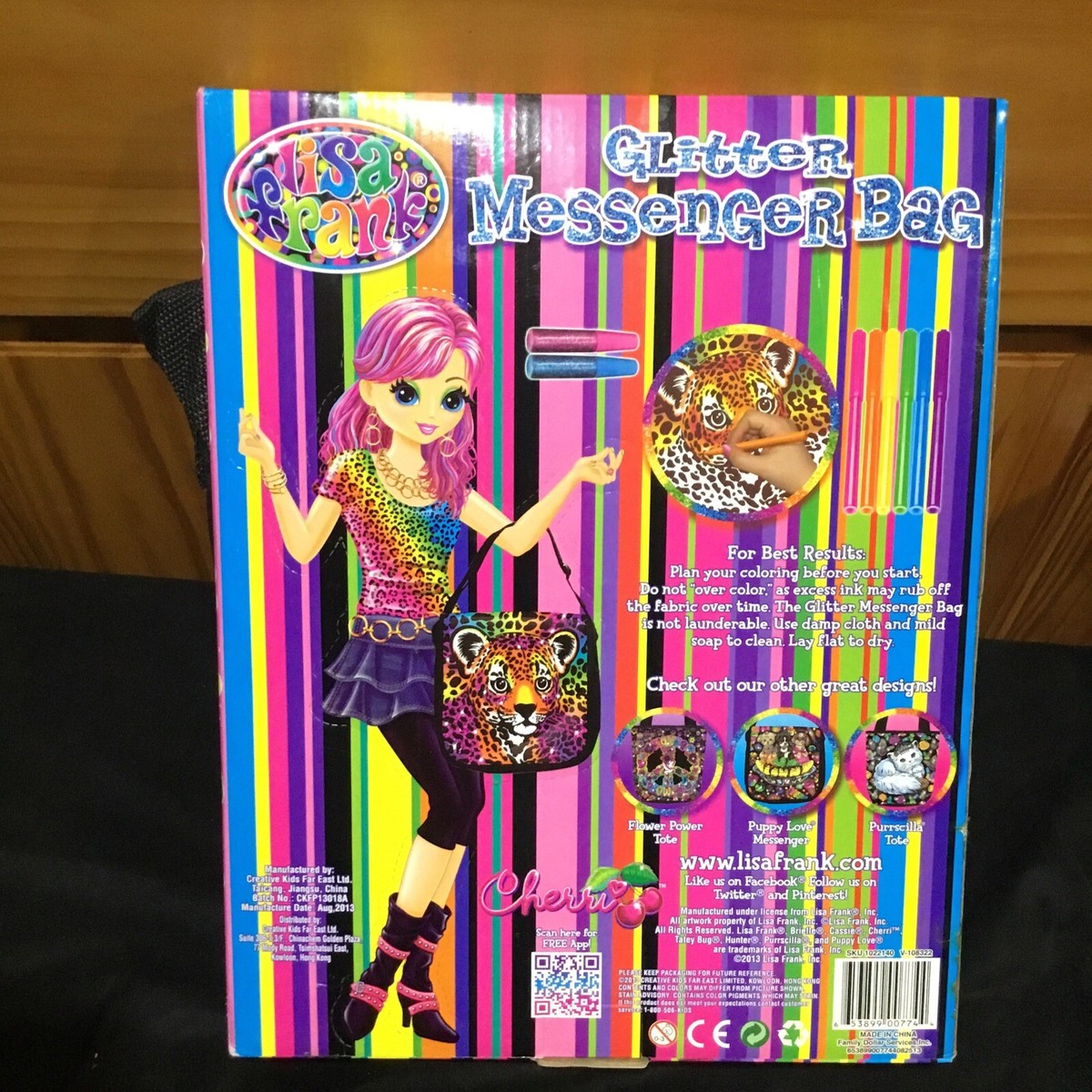 Lisa Frank MESSENGER BAG HUNTER don't know if markers/glitter