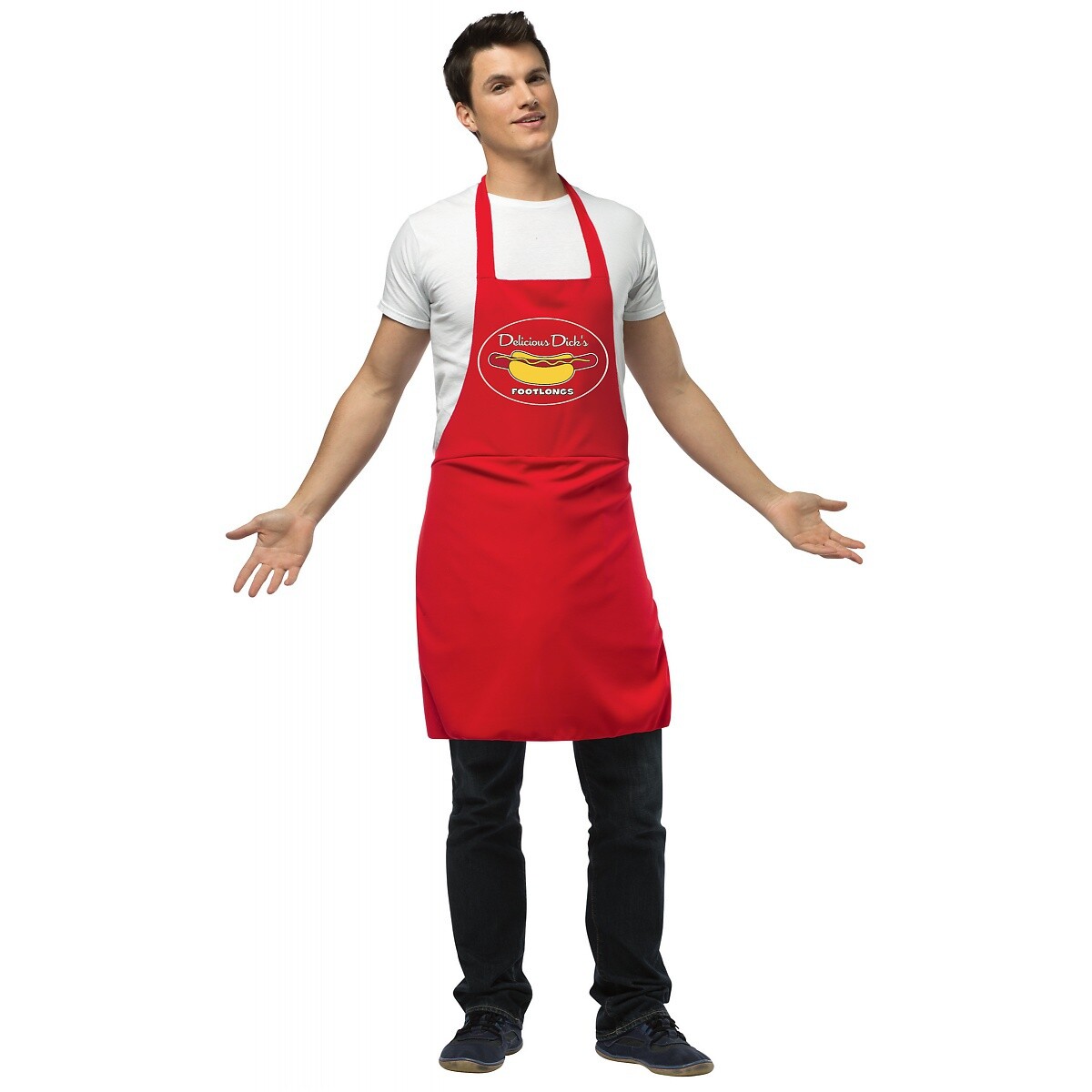 Hot Dog Vendor Dirty Apron Costume Adult Halloween Fancy Dress