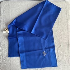 Vintage Accessory Street Blue Polyester Monogrammed K Initial Scarf