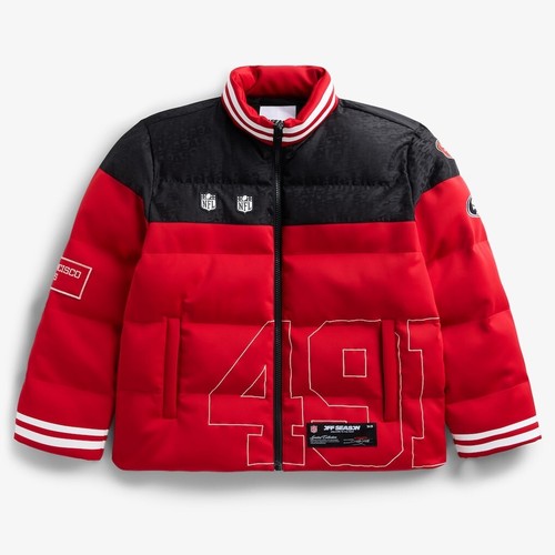 Off Season San Francisco 49ers Puffer Jacket Red Black NWT Genuine Unisex XL - Picture 2 of 5