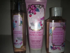 Bath &Body Works Body Mist, Cream & Shower Gel In Strawberry Snowflakes