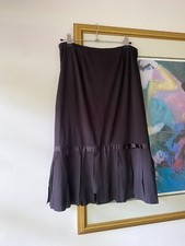 VTG 1990s Cachet Black Bow Detail Fringe Fairy Midi Skirt 10 Grunge